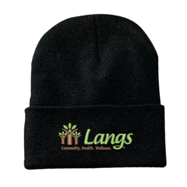 Embroidered Knit Cuff Toque Thumbnail